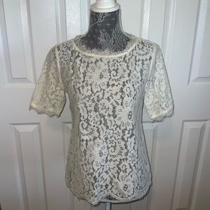 Vanessa Virginia lace blouse size Xs